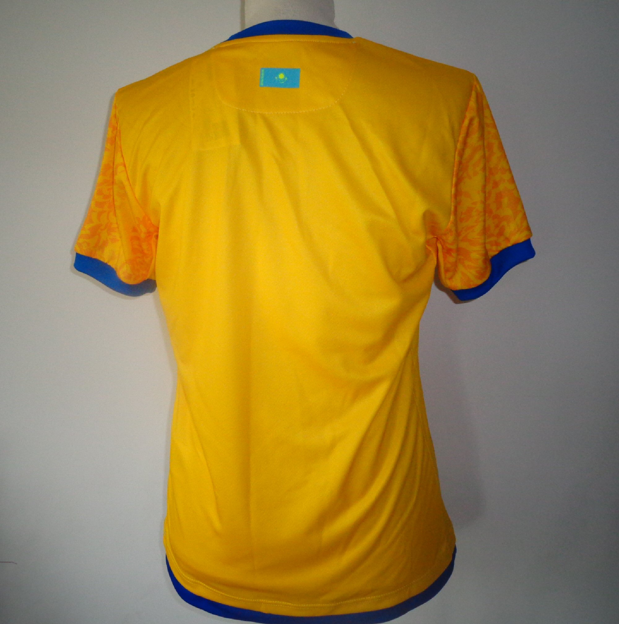 Kazakhstan Home Football Jersey – Fade Design T-Shirt For Men World Cup Euros Teambag