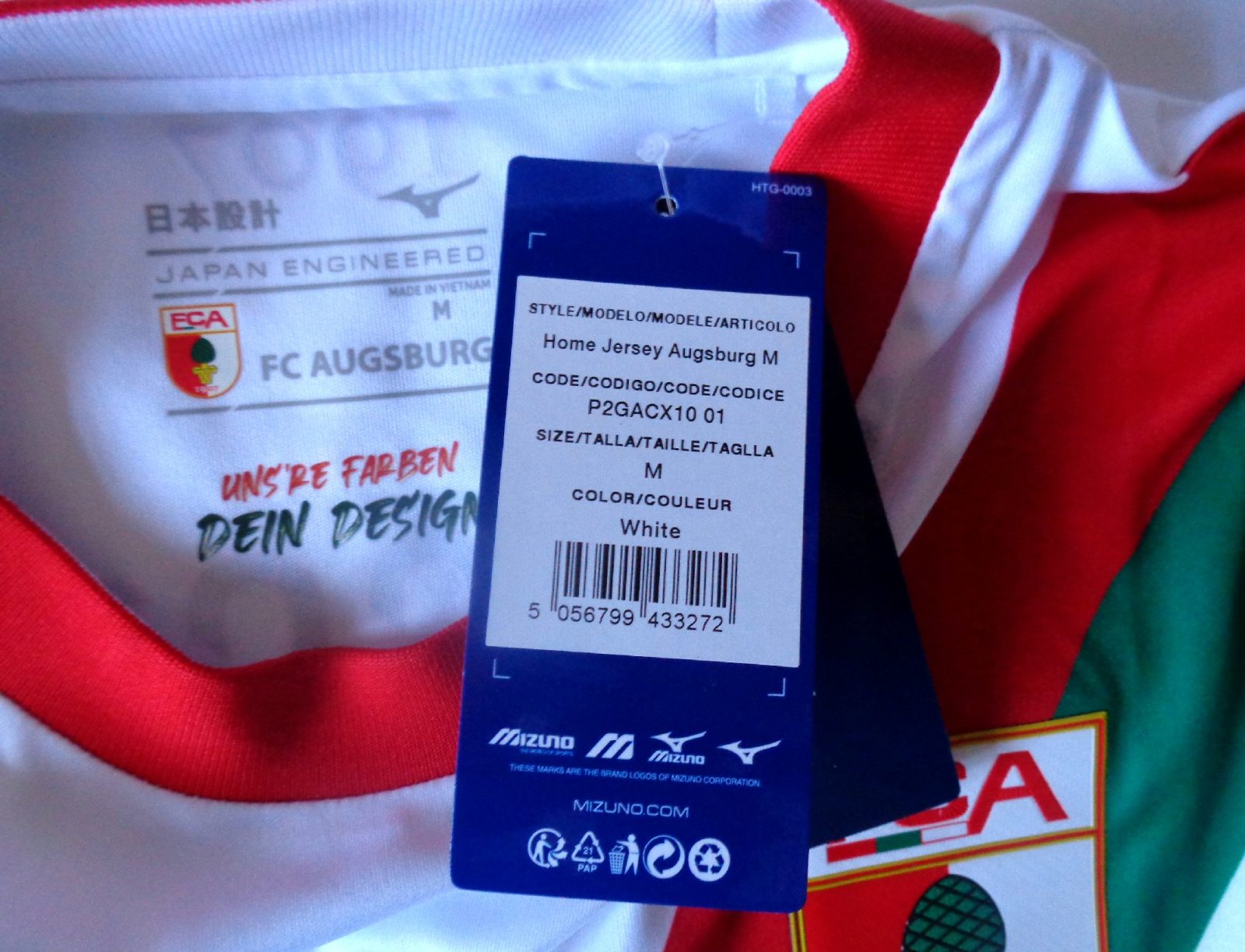 FC AUGSBURG Mizuno 2025-2026 Home Football Shirt (NEW- Multiple Sizes) - Image 3