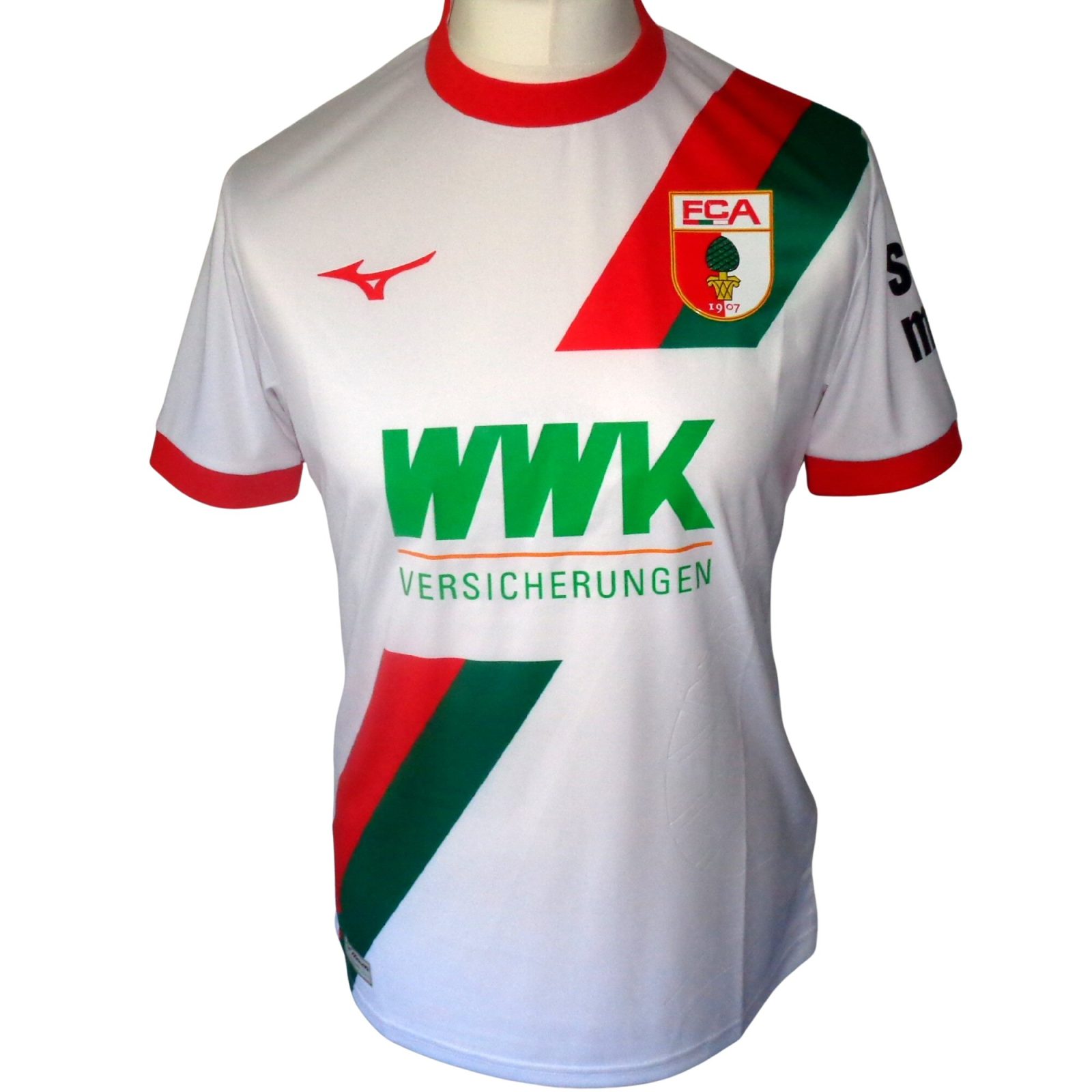 FC AUGSBURG Mizuno 2025-2026 Home Football Shirt (NEW- Multiple Sizes) - Image 4