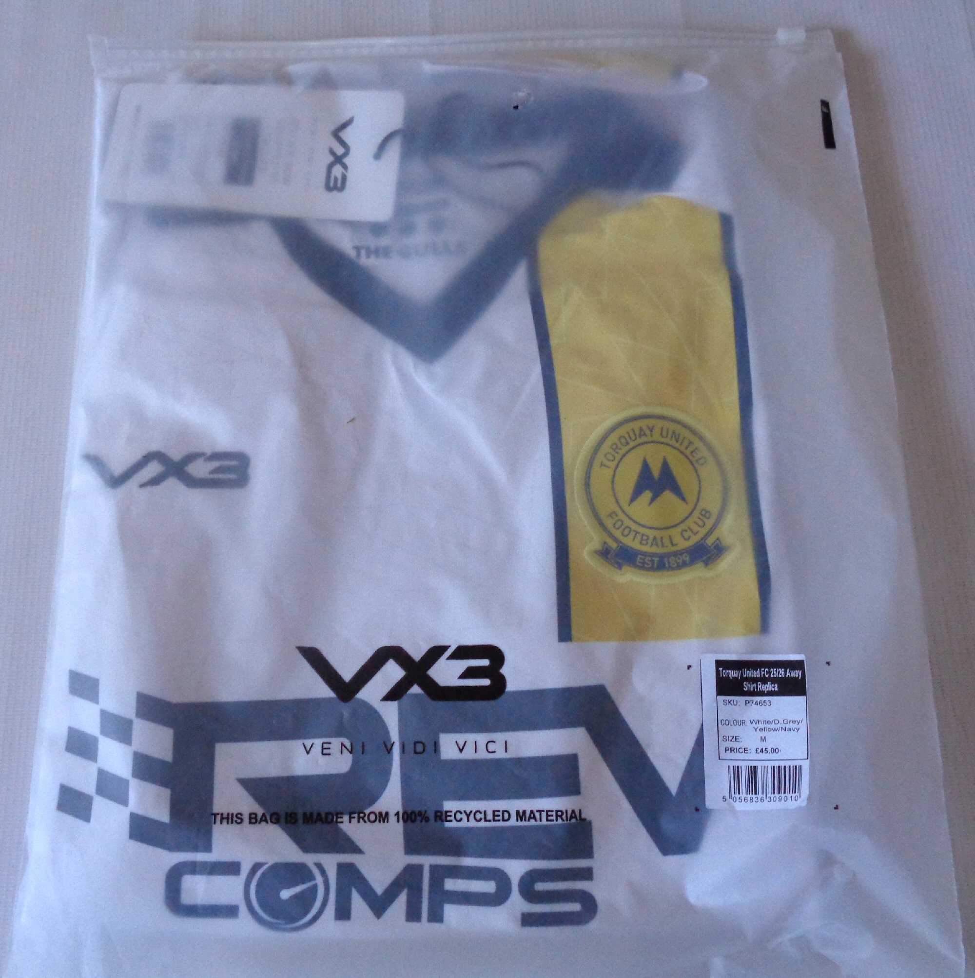 TORQUAY UNITED 2025-2026 VX3 Away Football Shirt (NEW- Multiple Sizes) - Image 7
